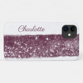 Maroon Red Glitzer Name Paint Streak Case-Mate iPhone Hülle