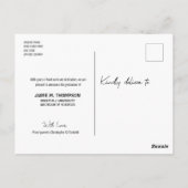 Maroon Red Gold Class 2025 University Abschluss Postkarte (Rückseite)