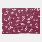 Maroon Red Olive Leaf Küchentücher (Horizontal)