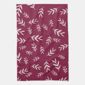 Maroon Red Olive Leaf Küchentücher (Vertikal)