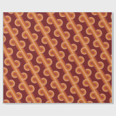 Maroon Red Orange Circles Fusion Fine Art Muster Geschenkpapier (Flach)