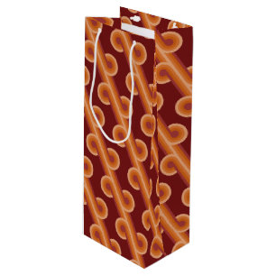Maroon Red Orange Circles Fusion Fine Art Muster Geschenktüte Für Weinflaschen