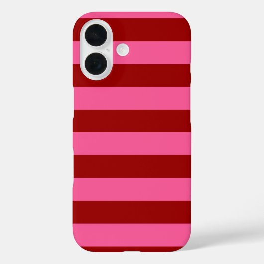 Maroon Red Pink Stripes Design Case-Mate iPhone Hülle (Rückseite)