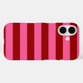Maroon Red Pink Stripes Design Case-Mate iPhone Hülle (Rückseite (Horizontal))