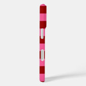 Maroon Red Pink Stripes Design Case-Mate iPhone Hülle (Rückseite / Rechts)
