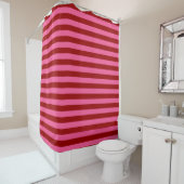 Maroon Red Pink Stripes Design Duschvorhang (Beispiel)