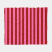 Maroon Red Pink Stripes Design Fleecedecke (Vorderseite (Horizontal))