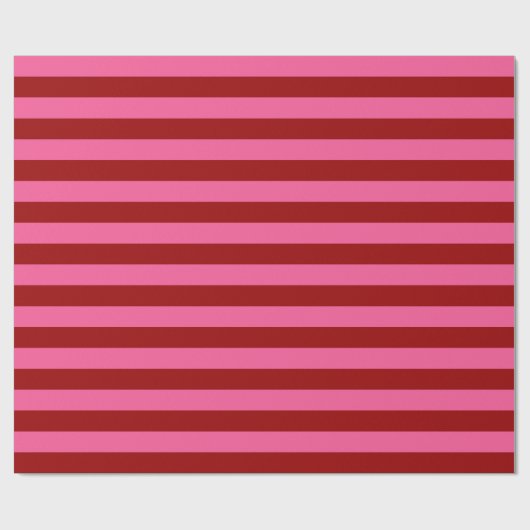 Maroon Red Pink Stripes Design Geschenkpapier (Flach)