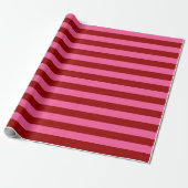 Maroon Red Pink Stripes Design Geschenkpapier (Ungerollt)
