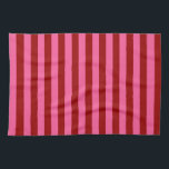 Maroon Red Pink Stripes Design Geschirrtuch<br><div class="desc">Maroon dunkelrote und rosa Streifen dekorative horizontale nahtlose Wiederholmuster Design</div>