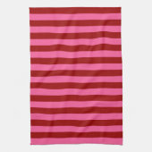 Maroon Red Pink Stripes Design Geschirrtuch (Vertikal)
