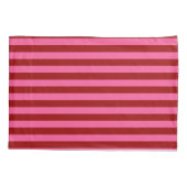 Maroon Red Pink Stripes Design Kissenbezug (Rückseite)