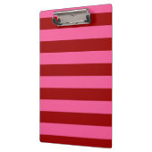 Maroon Red Pink Stripes Design Klemmbrett (Links)