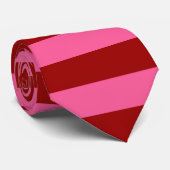 Maroon Red Pink Stripes Design Krawatte (Gerollt)