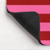 Maroon Red Pink Stripes Design Mousepad (Ecke)
