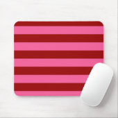 Maroon Red Pink Stripes Design Mousepad (Mit Mouse)