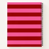 Maroon Red Pink Stripes Design Notizblock (Rückseite)