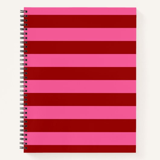 Maroon Red Pink Stripes Design Notizblock (Vorderseite)