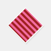 Maroon Red Pink Stripes Design Serviette (Ecke)