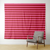 Maroon Red Pink Stripes Design  Wandteppich (Beispiel (Horizontal))