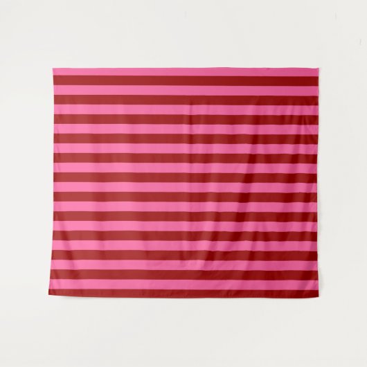 Maroon Red Pink Stripes Design Wandteppich (Vorderseite (Horizontal))