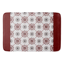 Maroon Red Retro Spiro Geometric Muster Duvet Cov Badematte