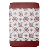 Maroon Red Retro Spiro Geometric Muster Duvet Cov Badematte (Vorderseite Vertikal)