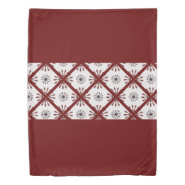 Maroon Red Retro Spiro Geometrisches Muster