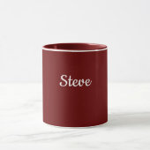 Maroon-Red-Vorlage, weißer Text, Tasse (Zentrum)