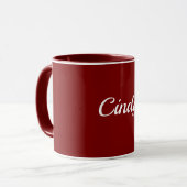 Maroon-red, white text, TEMPLATE, Tasse (Vorderseite Links)