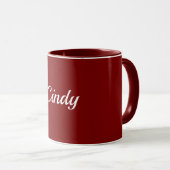 Maroon-red, white text, TEMPLATE, Tasse (VorderseiteRechts)