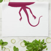 Maroon Reptil Geschirrtuch (Gefaltet)