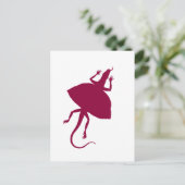 Maroon Reptil Postkarte (Stehend Vorderseite)