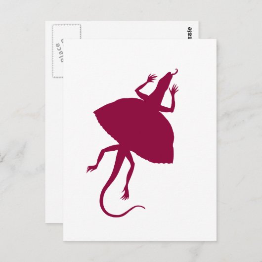 Maroon Reptil Postkarte (Vorne/Hinten)