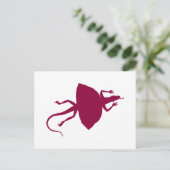 Maroon Reptil Postkarte (Stehend Vorderseite)