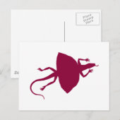 Maroon Reptil Postkarte (Vorne/Hinten)