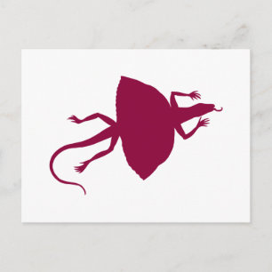 Maroon Reptil Postkarte