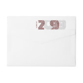 Maroon Retro Big Numbers Class (Rückseite)