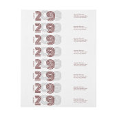 Maroon Retro Big Numbers Class (Bogen)