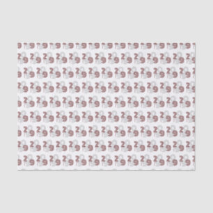 Maroon Retro Big Numbers Class Seidenpapier