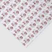 Maroon Retro Big Numbers Class Seidenpapier (Ausschnitt)