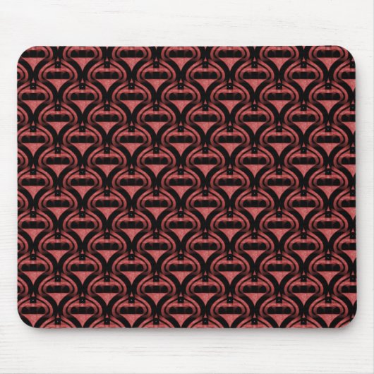Maroon Retro Cool Mousepad (Vorne)