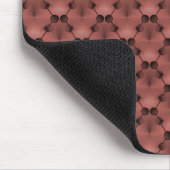 Maroon Retro Funk Circles Mousepad (Ecke)