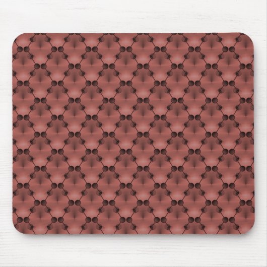 Maroon Retro Funk Circles Mousepad (Vorne)