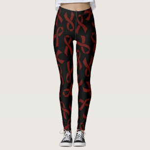 Maroon Ribbons...APS Leggings