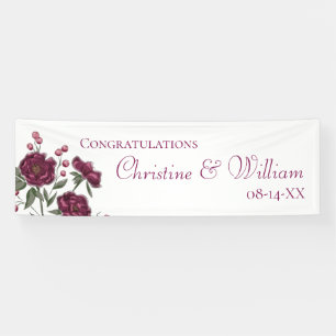 Maroon Rose Hochzeit Banner