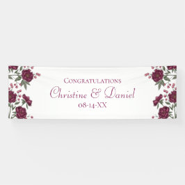 Maroon Rose Hochzeit Banner