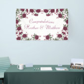 Maroon Rose Hochzeit Banner (Messeveranstaltung)