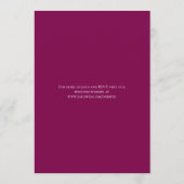 Maroon Rose Hochzeit Einladung (Rückseite)