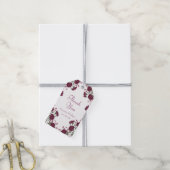 Maroon Rose Hochzeit Geschenkanhänger (Mit Garn)